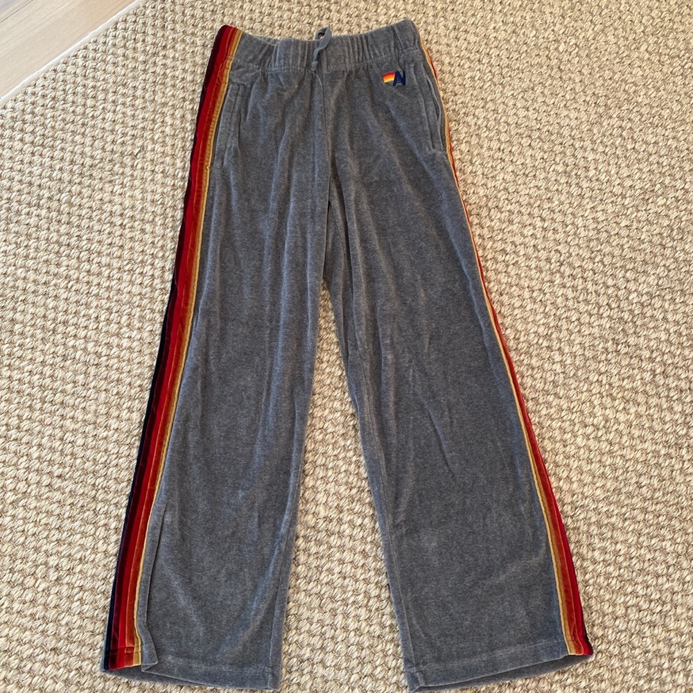 Aviator Nation wide leg velvet pant